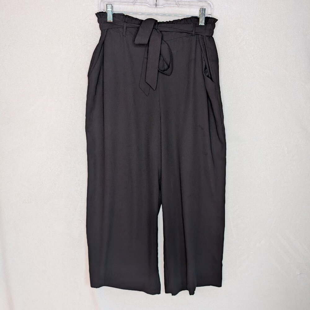 LC Lauren Conrad Black Wide Leg Stretchy Tie Waist Pants Size XL
